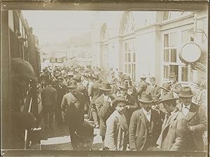 Italie, Rome, En attendant l'arrivée de l'Empereur d'Allemagne 1903, vintage citrate print