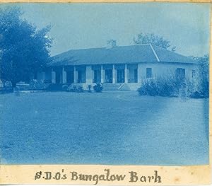Inde, Barh, Bungalow, ca.1898, vintage cyanotype print
