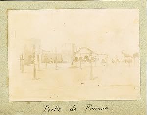 Tunisie, Sousse, La porte de France ca.1897 vintage citrate print