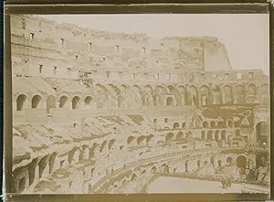 Italie, Rome, Intérieur du Colisée, 1903, vintage citrate print