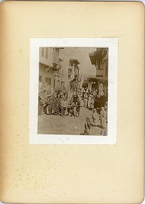 Lekegian, Egypte, Procession de mariage arabe, ca.1900 argentique