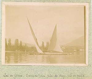 Suisse, Genève, Lac de Genève, près de Vevey ca.1900, vintage citrate print