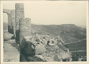 Sicile, Agrigente, La Vallée des Temples, Temple de Juno Lacinia et ses ruines, ca.1925, vintage ...