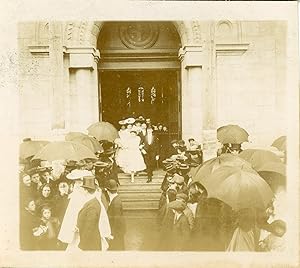 Le mariage du Lieutenant Pasdeloups à St-Dié, ca.1900 vintage citrate print