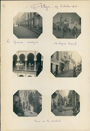Algérie, Alger, rue de la Casbah et la grande mosquée
