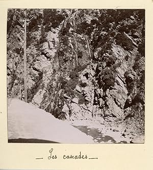 Algérie, Les cascades, 1898, Vintage citrate print
