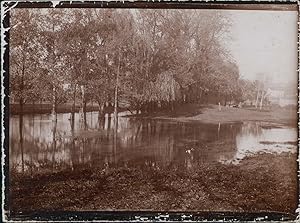 France, Un bois inondé, ca.1900, Vintage citrate print