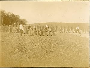 France, Militaires, Entraînement ca.1897 vintage citrate print