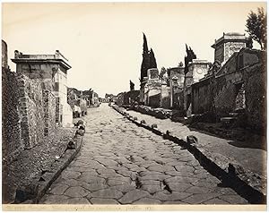 Italie, Pompéi, Pompei, vue générale des tombeaux, fouilles de 1873