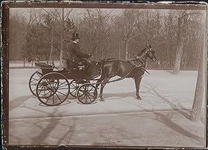 France, Une Calèche, ca.1900, Vintage citrate print