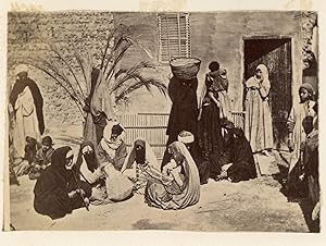 Maghreb, Vue des gens dans leur quotidien, ca.1880, vintage albumen print