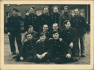 Allemagne, Mülheim, Soldats au camp de Mülheim, février 1944, vintage silver print