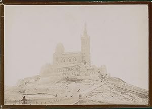 France, Marseille, Notre-Dame de la Garde, ca.1900, Vintage citrate print