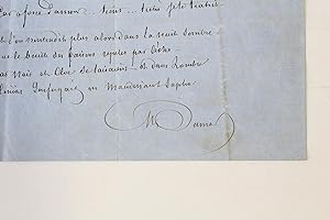"Naïs et Chloé" Poème saphique autographe inédit signé d'Alexandre Dumas