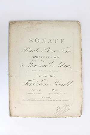 Immagine del venditore per Sonate pour le piano forte, ddie  Monsieur L. Adam venduto da Librairie Le Feu Follet