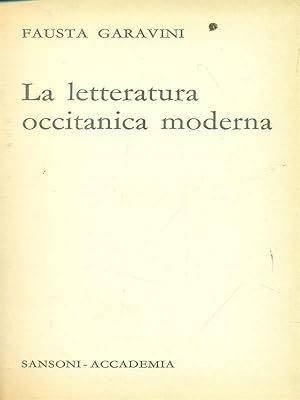 Bild des Verkufers fr La letteratura occitanica moderna zum Verkauf von Librodifaccia