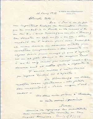 Seller image for A substantial archive of material relating to Pablo Casals (Pau Casals), including over 100 autograph letters, mostly to his brother Enric for sale by Cole & Contreras / Sylvan Cole Gallery