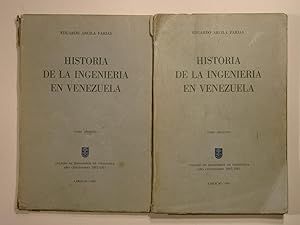 Immagine del venditore per Historia de la Ingenieria en Venezuela. Primero y segundo tomo (en 2 tomos). venduto da Versandantiquariat Christine Laist