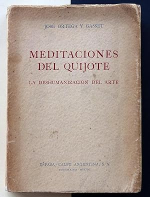 Meditaciones del Quijote. La deshumanización del arte.