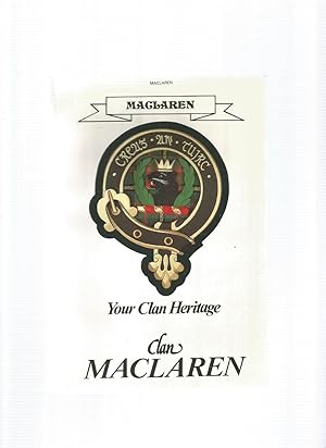 Seller image for CLAN MACLAREN for sale by Amnesty Bookshop, Malvern