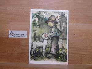 Bild des Verkufers fr Postkarte: Return to the Fold - Bub mit Lamm (Hummel 62.1382) zum Verkauf von Antiquariat im Kaiserviertel | Wimbauer Buchversand