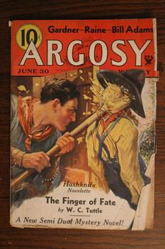 Bild des Verkufers fr ARGOSY WEEKLY (Pulp Magazine). June 30 1934; -- Volume 248 #1 The Finger of Fate by W. C. Tuttle; // White Rings by Erle Stanley Gardner zum Verkauf von Comic World