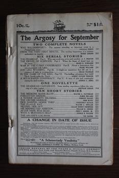 Imagen del vendedor de THE ARGOSY (Pulp Magazine). September 1911; -- Volume 67 #2 Why Williamsport by Douglas Pierce; a la venta por Comic World