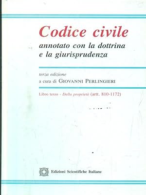 Bild des Verkufers fr Codice civile annotato con la dottrina e la giurisprudenza. Libro terzo zum Verkauf von Librodifaccia