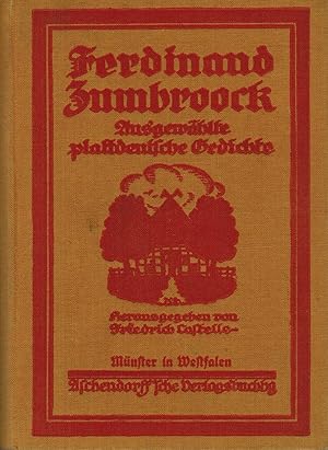 Imagen del vendedor de Ausgewhlte plattdeutsche Gedichte. Herausgegeben von Friedrich Castelle a la venta por Paderbuch e.Kfm. Inh. Ralf R. Eichmann