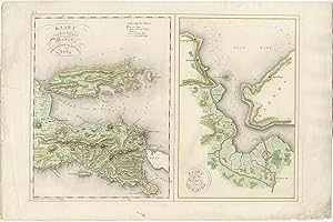 Antique Map of Madura (Java) and Surabaya by C. van Baarsel (1818)