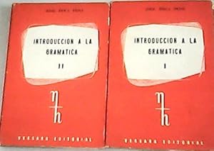 Imagen del vendedor de Introduccin a la gramtica. II tomos. a la venta por Librera y Editorial Renacimiento, S.A.