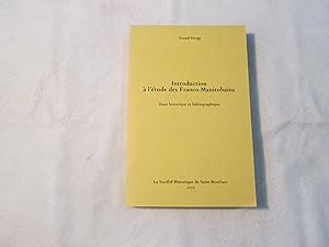 Introduction à létude des Franco-Manitobains. Essai historique et bibliographique.