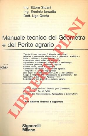 Manuale tecnico del Geometra e del Perito agrario.