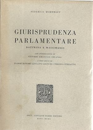 Giurisprudenza parlamentare. Dottrina e massimario