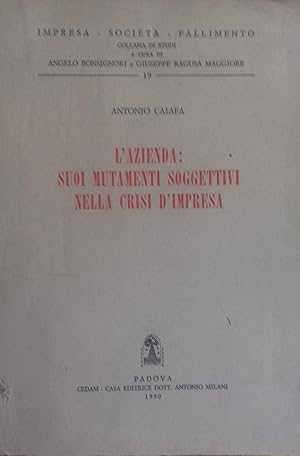 L'azienda: suoi mutamenti soggettivi nella crisi d'impresa