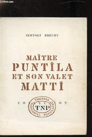 Seller image for MAITRE PUNTILA ET SON VALET MATTI for sale by Le-Livre