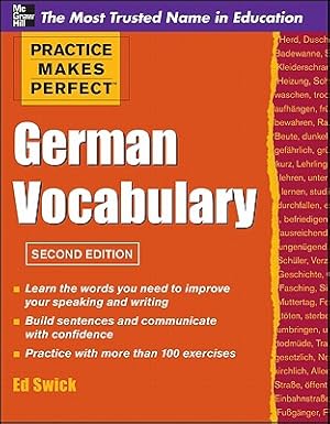 Seller image for Practice Makes Perfect German Vocabulary (Paperback or Softback) for sale by BargainBookStores
