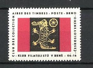 Seller image for Reklamemarke Brno, Club des Colection Aires des Timbres Poste, Krokodil for sale by Bartko-Reher