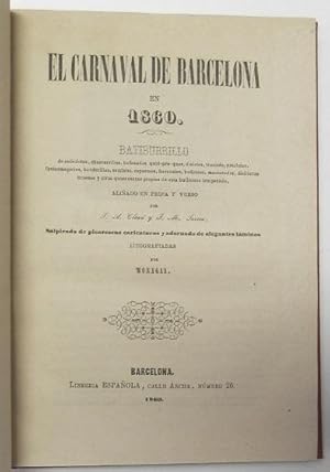 Seller image for El Carnaval de Barcelona en 1860 for sale by Librera Mamut