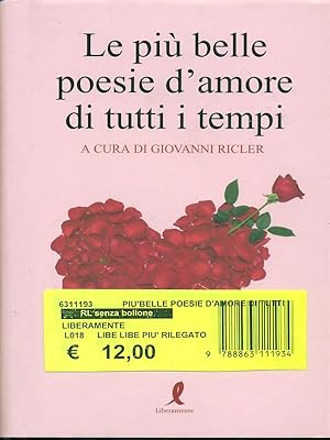 Bild des Verkufers fr Le piu' belle poesie d'amore di tutti i tempi vol.2 zum Verkauf von Librodifaccia