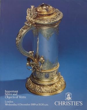 Christies 1989 Important Silver & Objects of Vertu