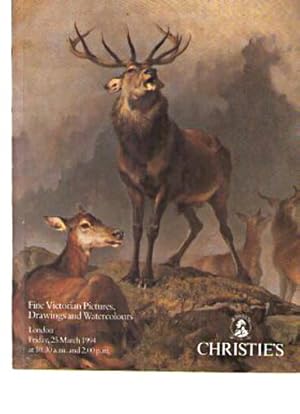 Seller image for Christies 1994 Fine Victorian Pictures, Drawings & Watercolours for sale by thecatalogstarcom Ltd