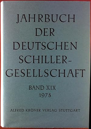 Bild des Verkufers fr Jahrbuch der Deutschen Schillergesellschaft, 19. Jahrgang 1975, Buch im Schuber zum Verkauf von biblion2