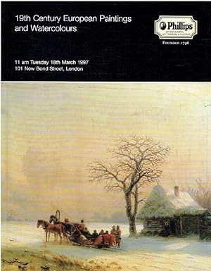 Seller image for Phillips March 1997 19th Century European Paintings and Watercolours for sale by thecatalogstarcom Ltd