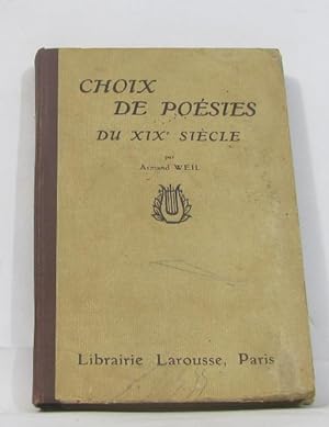 Choix de poésies du XIXe siècle