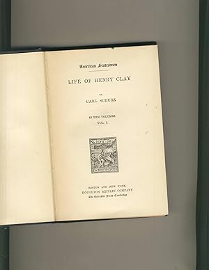 Image du vendeur pour Life of Henry Clay mis en vente par Richard Lemay