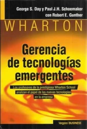 Image du vendeur pour Wharton Gerencia de tecnologas emergentes mis en vente par Librera Cajn Desastre