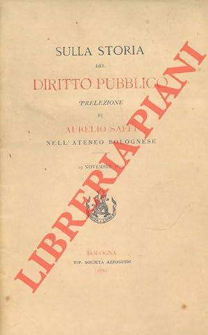 Sulla storia del diritto pubblico.