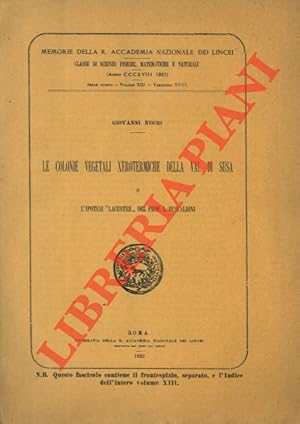 Le colonie vegetali xerotermiche della Val di Susa e l' ipotesi "lacustre" del Prof. L. Buscalioni.