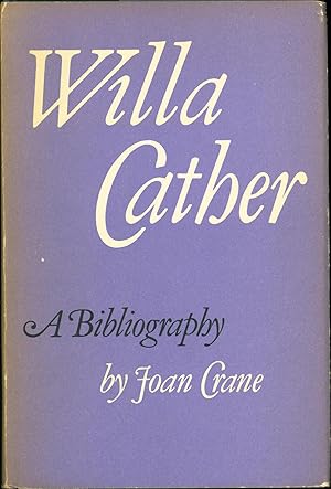 Seller image for Willa Cather: A Bibliography for sale by Eureka Books